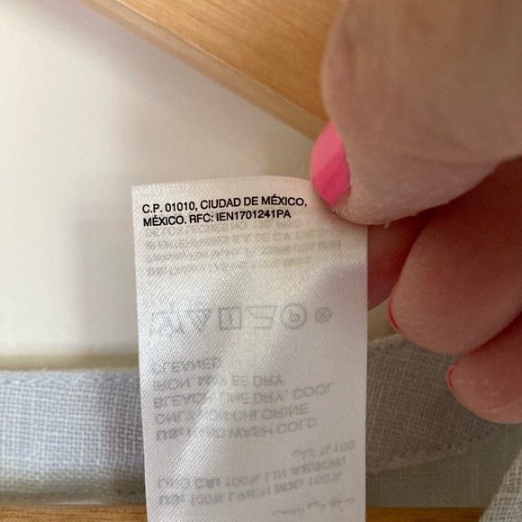 Chicos Womens Tropical Print Linen Top Size L/XL V Neck White Cap Sleeve Coastal - Picture 4 of 9